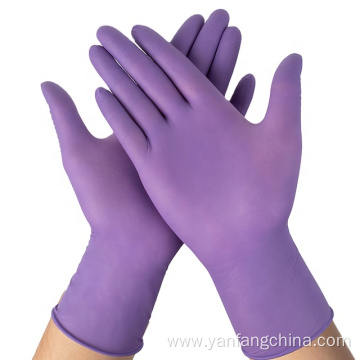 Purple Powder Free Examination Disposable Nitrile Gloves